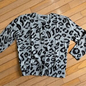 Cable & Gauge Black and Gray Animal Print Cardigan